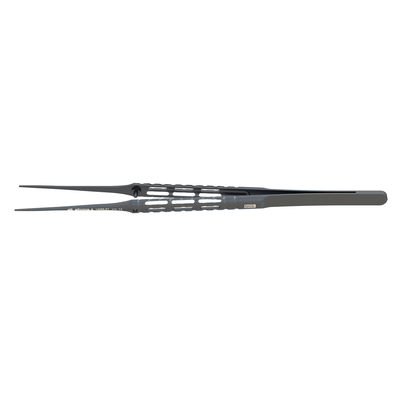 Pince, diamanté, anatomique, 0,6 mm, droite, 17,5 cm, hy-light® dark line