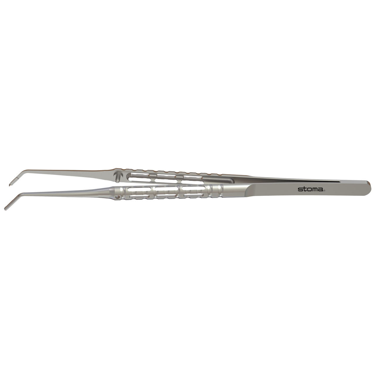 Micro-pince, chirurgical, 1:2 dents, 0,6 mm, courbé, 17,5 cm, hy-light®