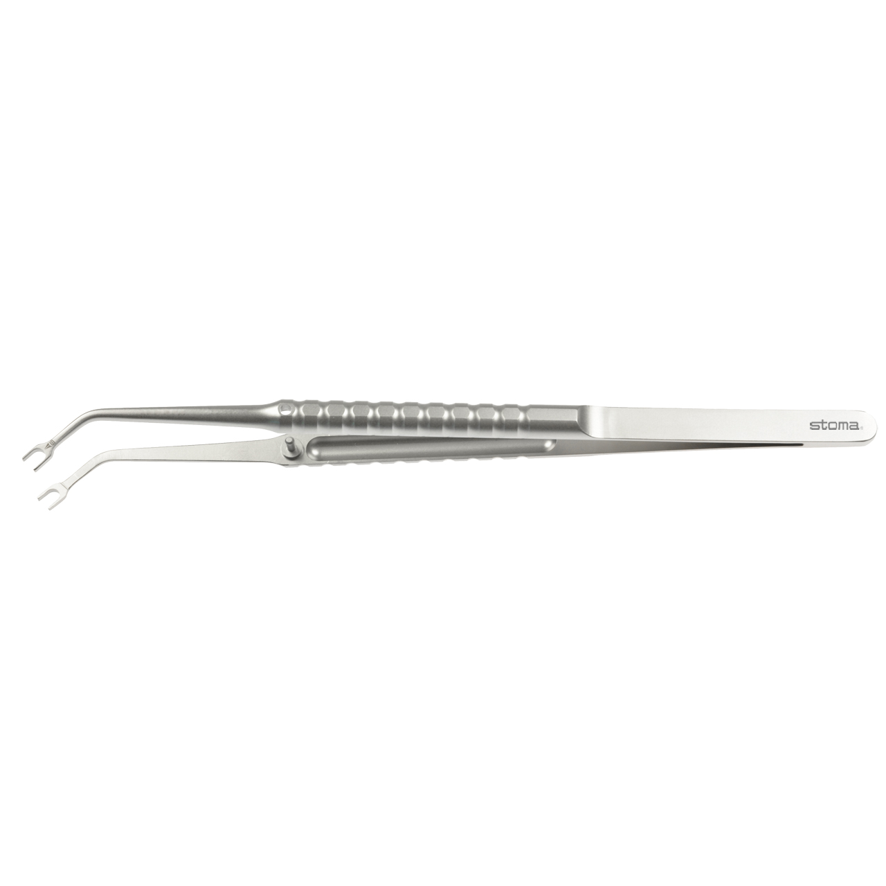 Pince de maintien de greffe de tissu mou, 4 mm, lisse, courbe
