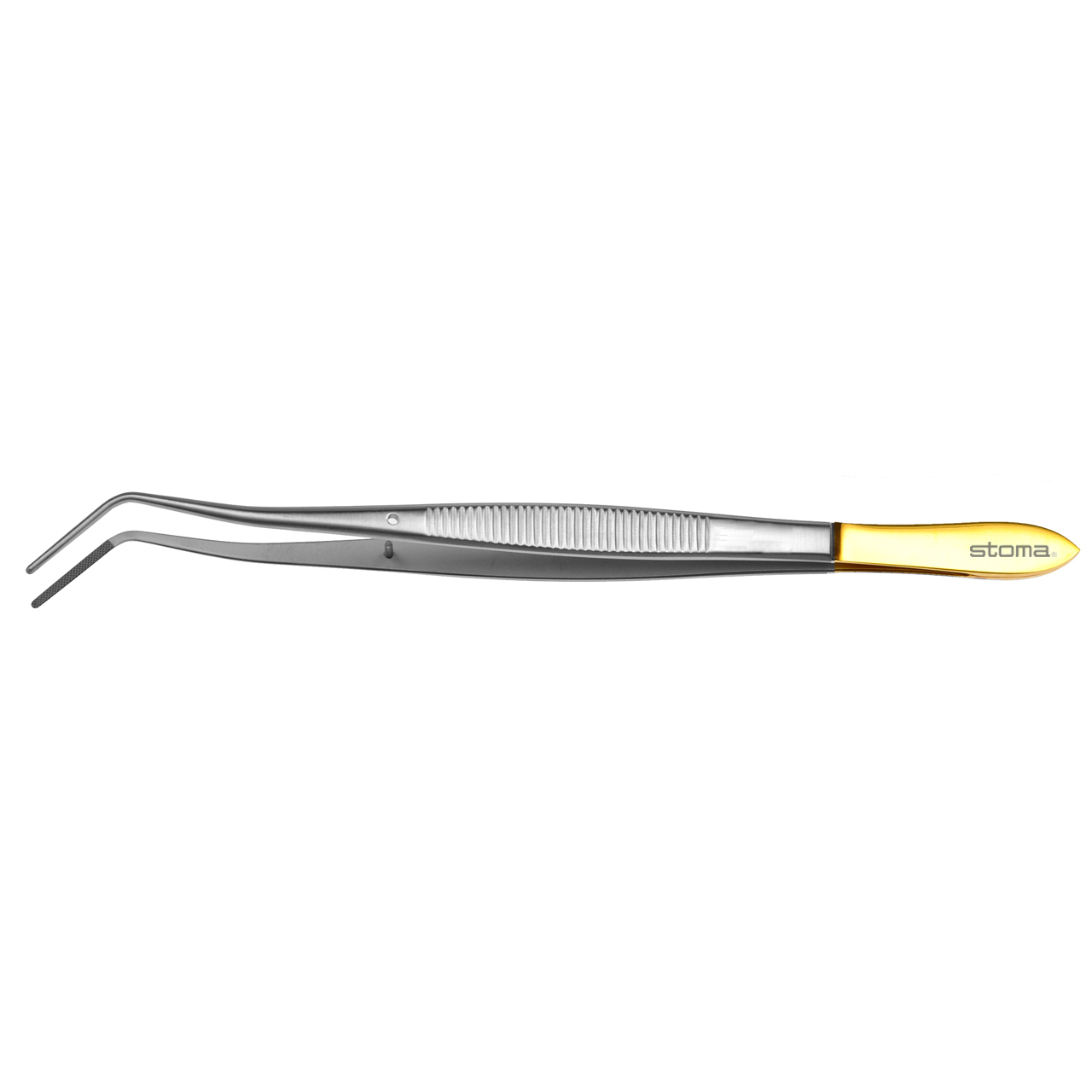 Pince à dissection, Meriam, TC, courbée, 16 cm