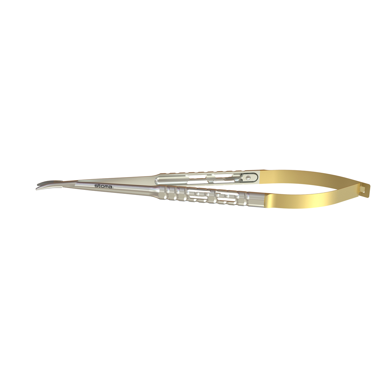 Micro-porte-aiguille, Barraquer, TC, 0,8 mm, courbé, 18 cm, hy-light®