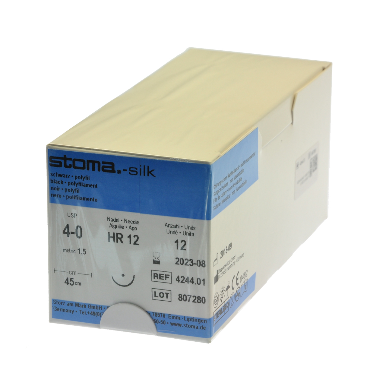 Silk HR 12, 4-0, 45 cm, 1 douzaine