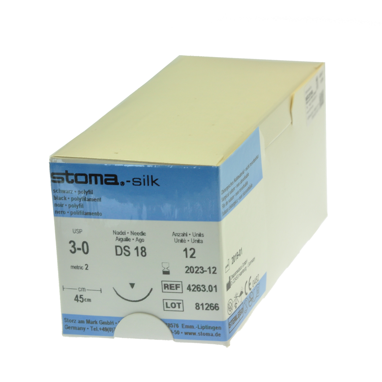 Silk DS 18, 3-0, 45 cm, 1 douzaine