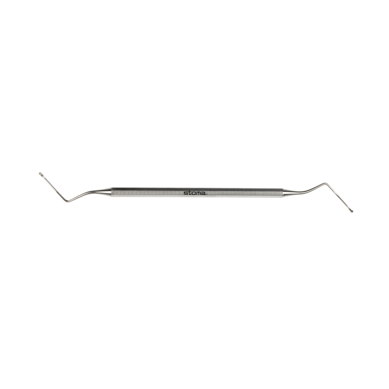 Curette à os, Lucas, manche 8 pans, double