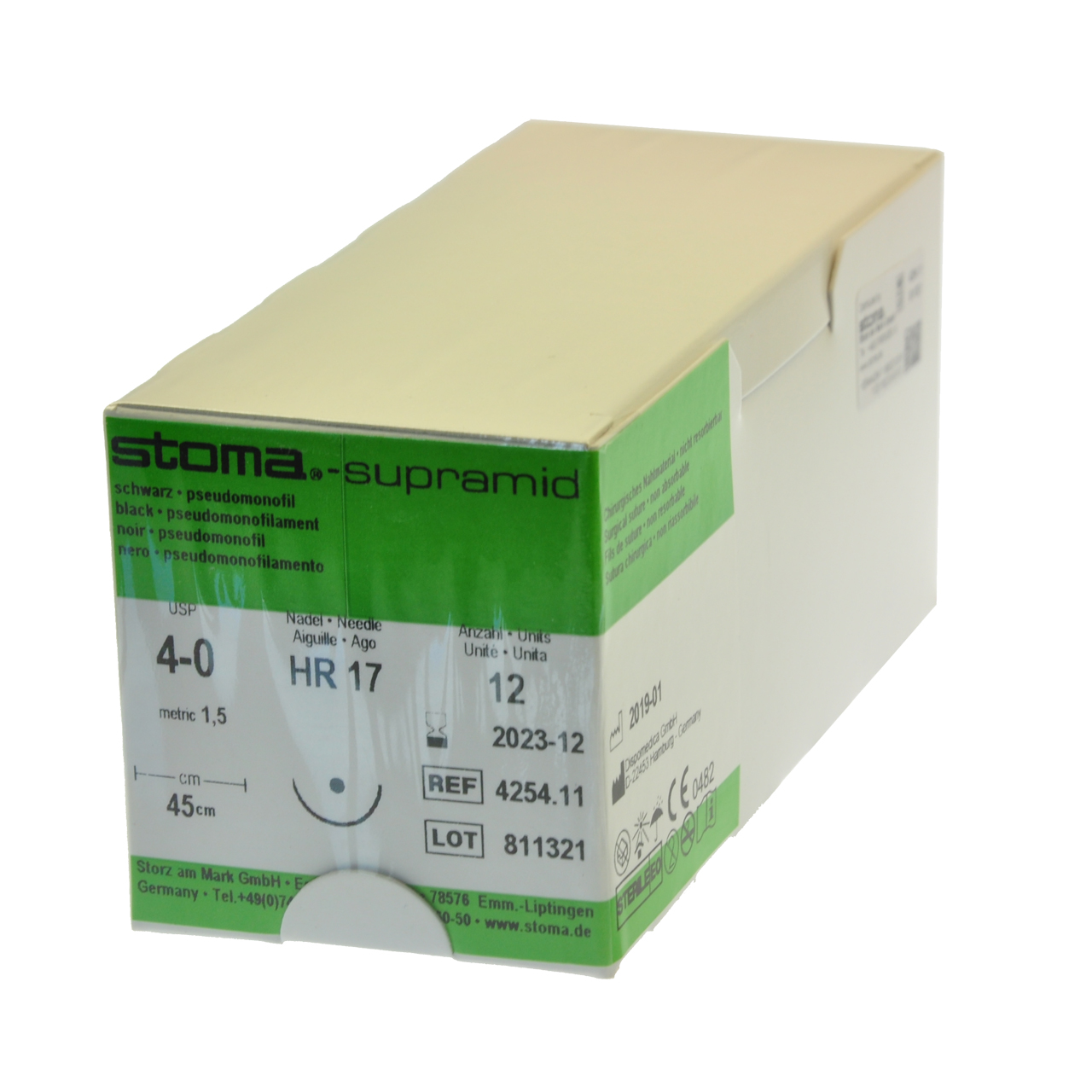 Supramid HR 17, 4-0, 45 cm, 1 douzaine