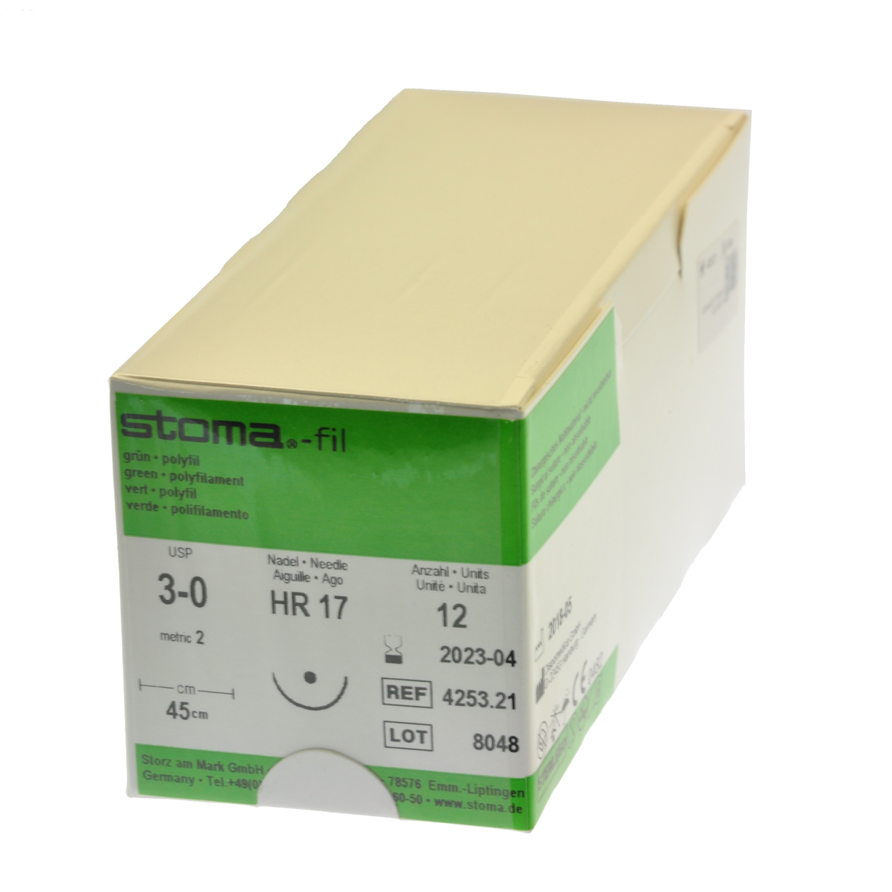 Fil HR 17, 3-0, 45 cm, 1 douzaine