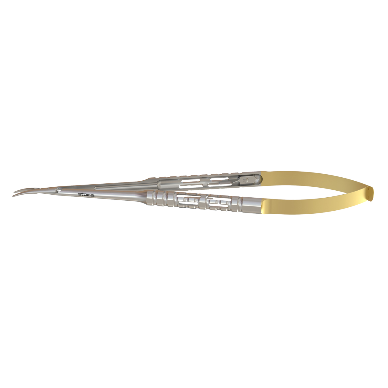 Micro-porte-aiguille, Zucchelli, TC, ultra fin, 0,6 mm, courbé, lisse, 18 cm, hy-light®