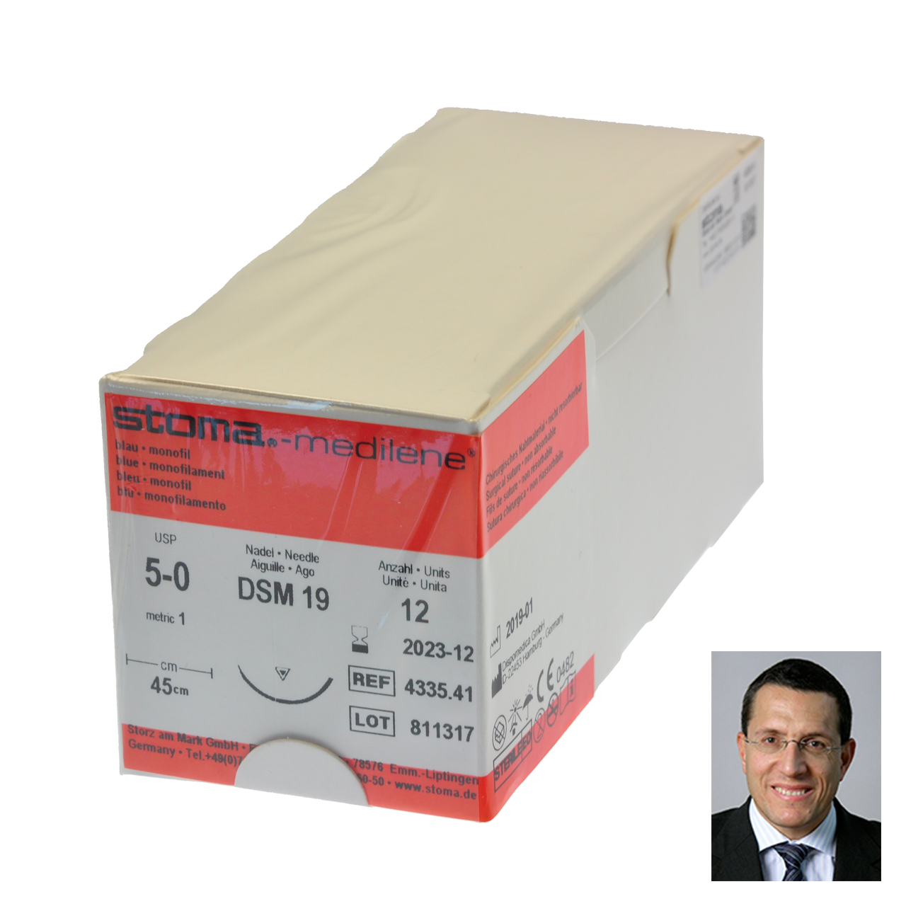 Medilene DSM 19, 5-0, 45 cm, 1 douzaine