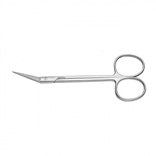 Scissors, Iris, angled, 11,5 cm, toothed